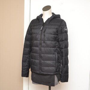 Calvin Klein Women's Zippered Hooded Jacket Pre Owned Small